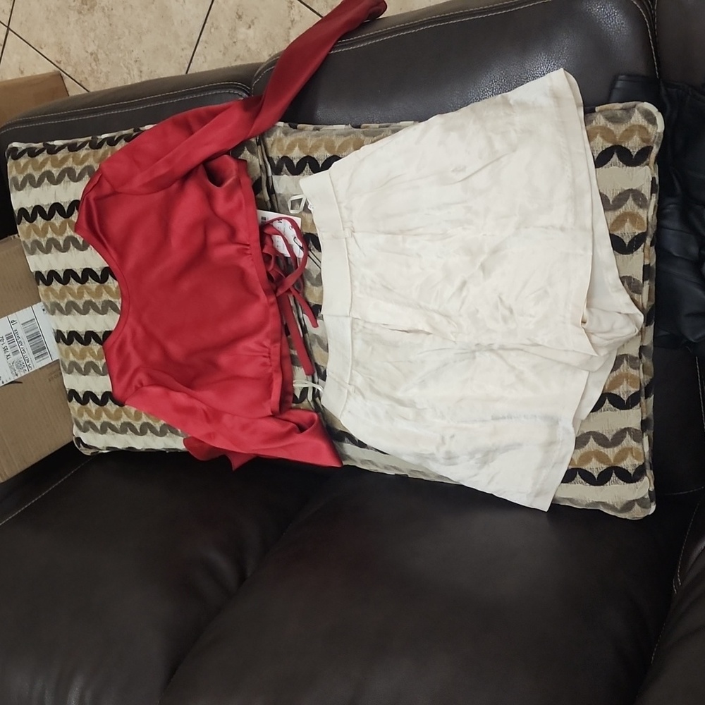 Set of zara short size M and blouse size S